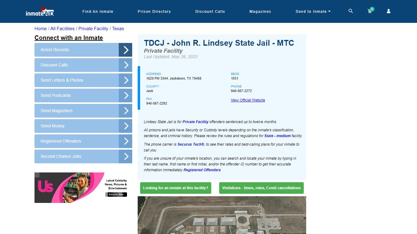 TDCJ - John R. Lindsey State Jail - MTC - Inmate Search - Jacksboro, TX
